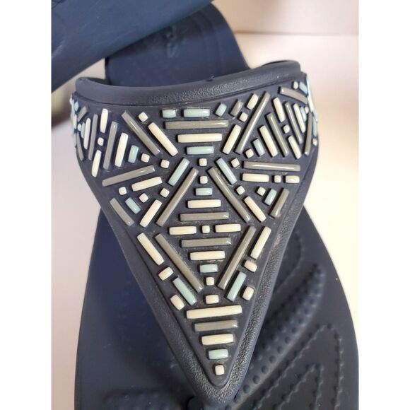 Croc's Women's Monterey Beaded Wedge Sandals Size 8 - Picture 4 of 7